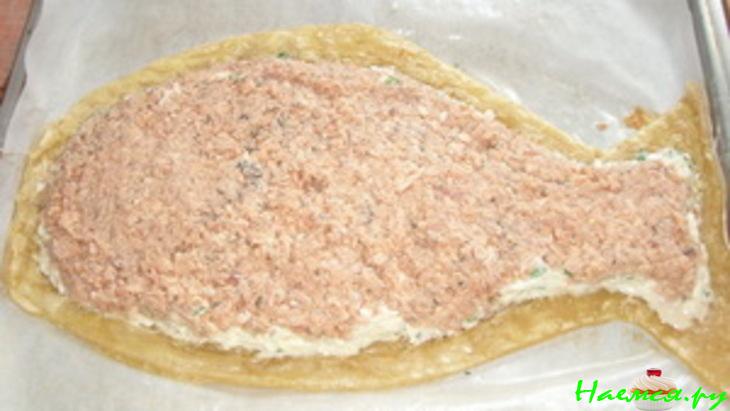 Закусочный пирог "Рыба в рыбе"