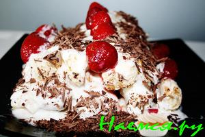 Торт "Необычная Поленница" или слоеные трубочки со сметанным кремом