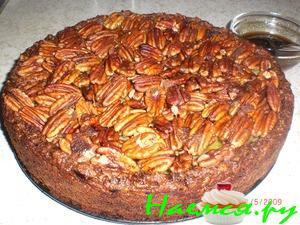 Овсяный пирог с киви и орехами