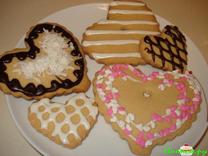 Валентинки с лимонным ароматом (подарочное печенье)