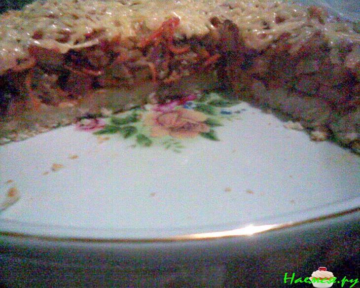 Двухслойный открытый пирог "Ассорти" по мотивам американской пиццы Двухслойный открытый пирог "Ассорти" по мотивам американской пиццы