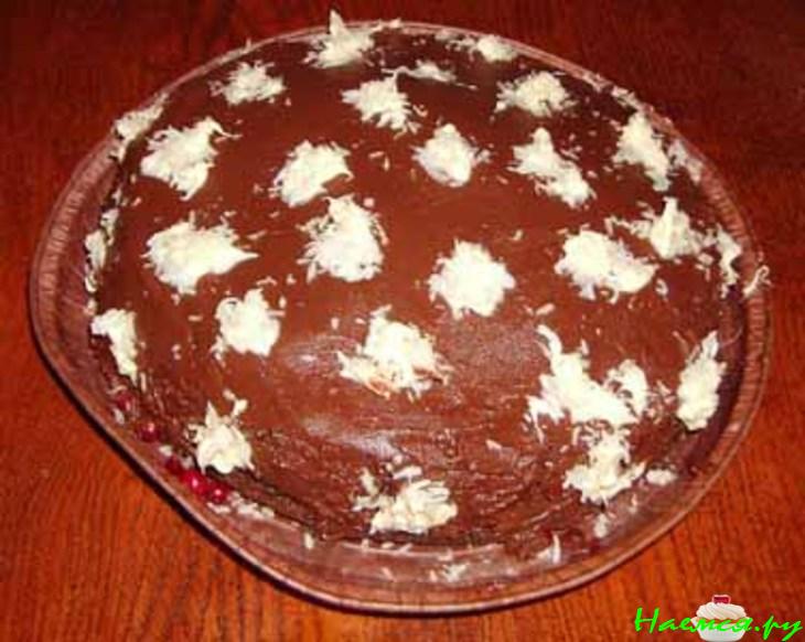 Торт шоколадно-кокосово-бручничный