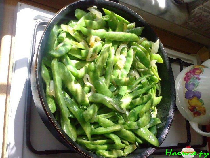 Стручковая фасоль в оливковом маслеце Стручковая фасоль в оливковом маслеце