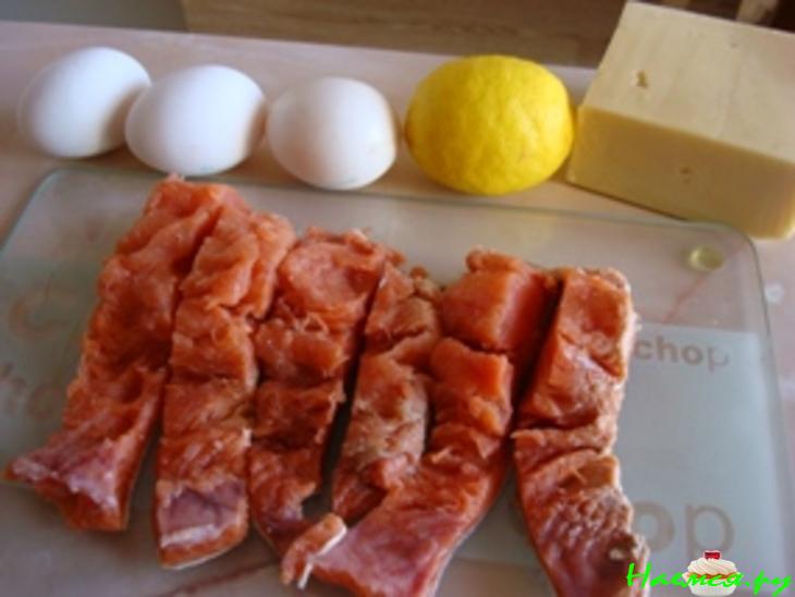 Рыба (филе) в сырном суфле 