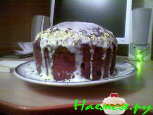 Кулич пасхальный в сахарно-лимонной глазури