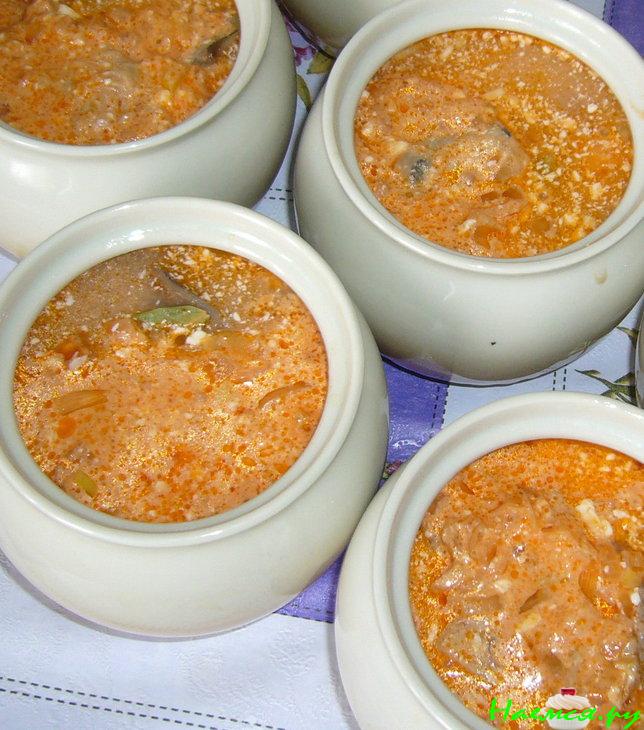 Скумбрия в горшочках