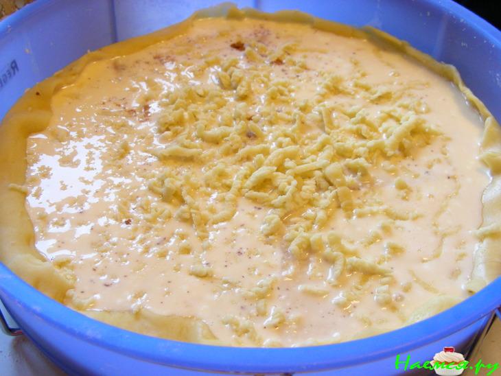 Грушевый пирог с творожной заливкой