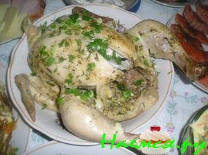 Курица с картошкой в рукаве