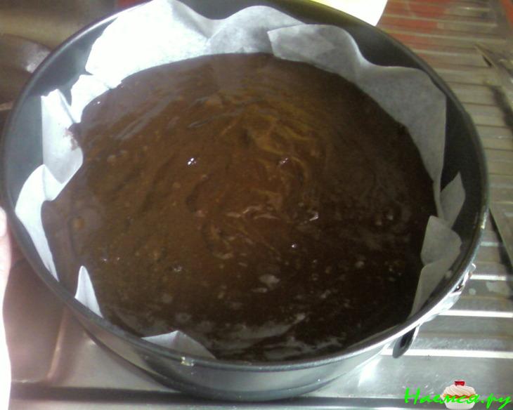 Двухслойный шоколадно-творожный торт