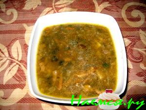 Cуп чечевичный с грибами