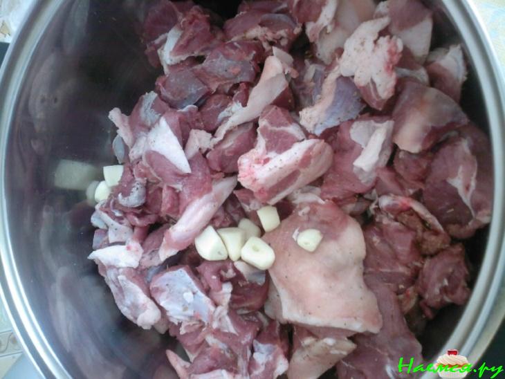 Мясо ягнёнка с овощами по-восточному 