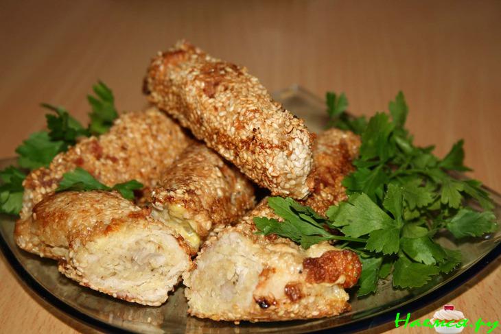 Рулетики нежные с кунжутом Рулетики нежные с кунжутом