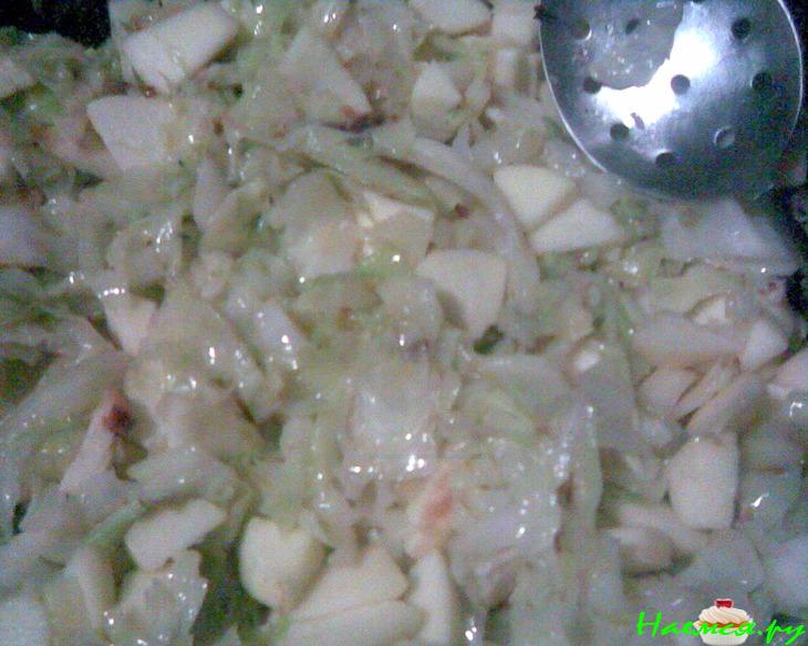 Начинка с капустой для пирожков и пирогов (постные дрожжевые "кирпичики" - рулетики с капустой)