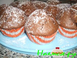 Шоколадно ореховые маффины