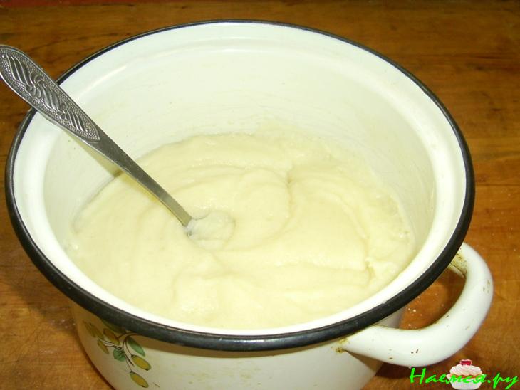 Запеканка манная с персиками