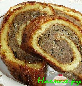 Яично-мясной рулет