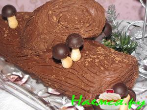 Полено шоколадное с грибочками