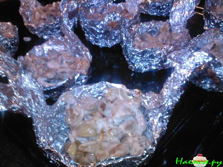 Запеченная рыбка с грибами Запеченная рыбка с грибами