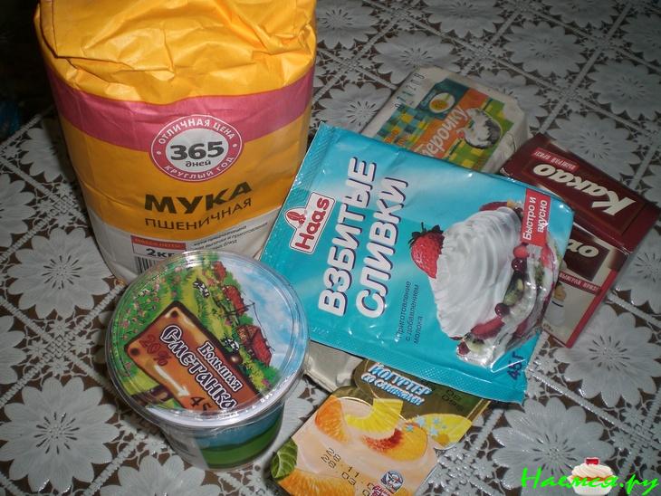 Торт "Панчо" со взбитыми сливками