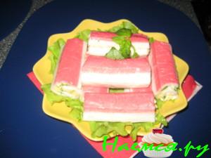 Фаршированные крабовые палочки