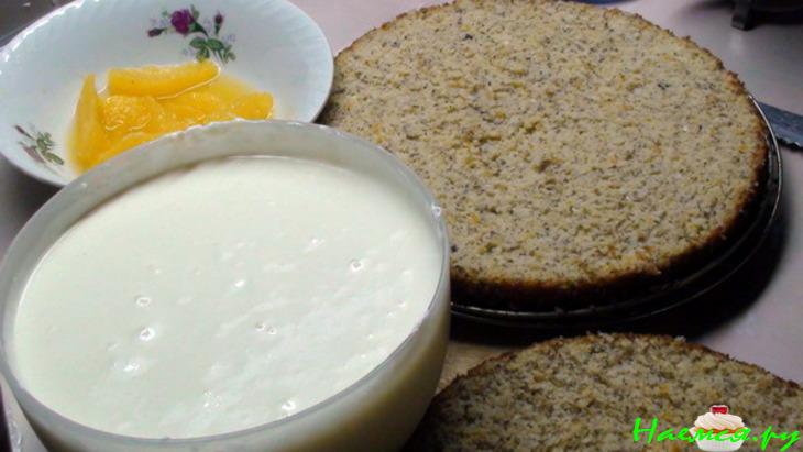 Торт &laquo;Апельсиновый&raquo; с твороженным суфле и миндально-цитрусовым бисквитом без муки&nbsp; 