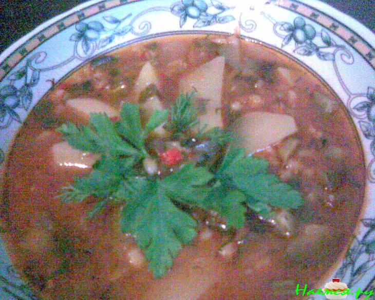 Постный суп 'а-ля рассольник' Постный суп 'а-ля рассольник'