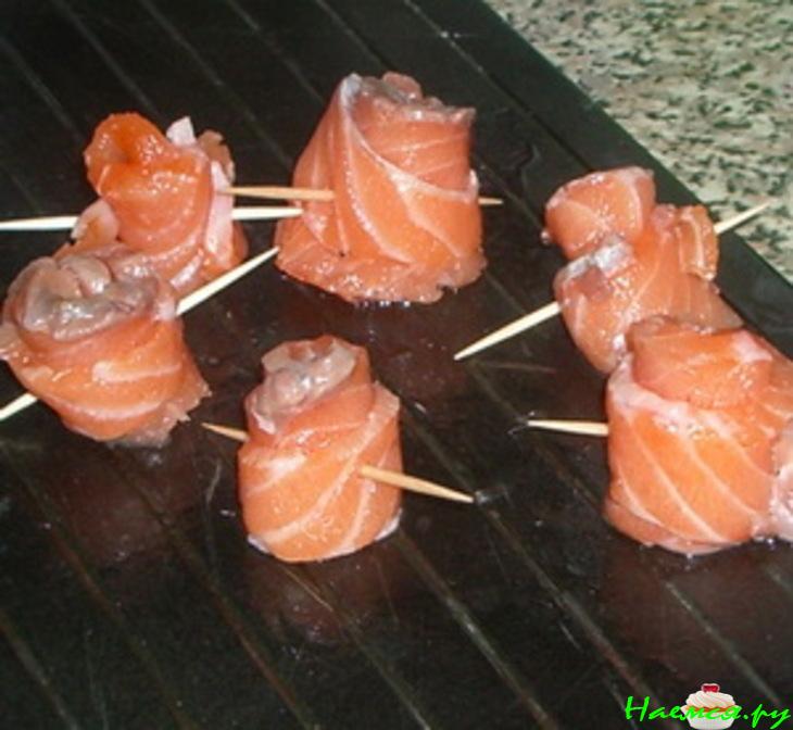 Лосось в апельсиновом желе