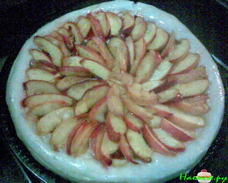 Постный фруктовый пирог из дрожжевого теста (с нектаринами) Постный фруктовый пирог из дрожжевого теста (с нектаринами)