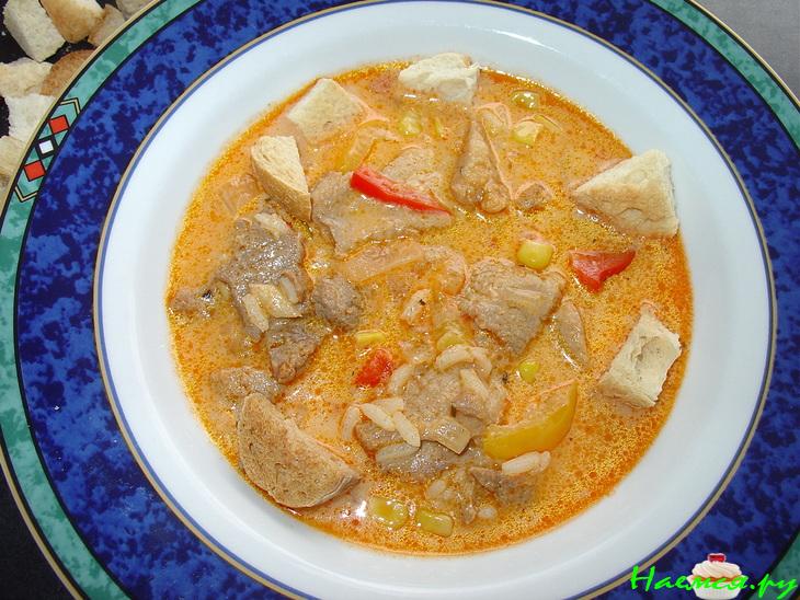 Греческий Суп-Gyros, на немецкo-русский лад