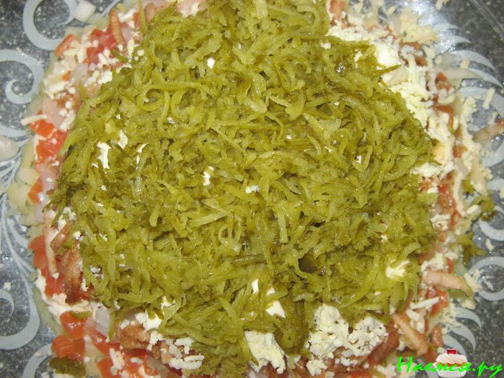 Салат "Форель под шапкой"