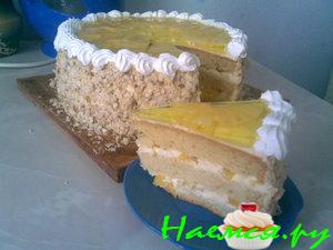 Ананасовый торт с миндалем Ананасовый торт с миндалем