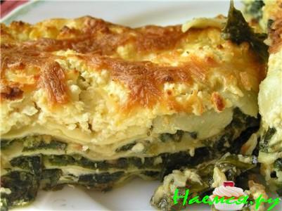 Лазанья со шпинатом