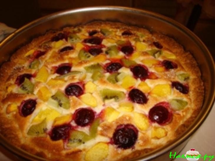 Творожный пирог с творожно-сырной начинкой