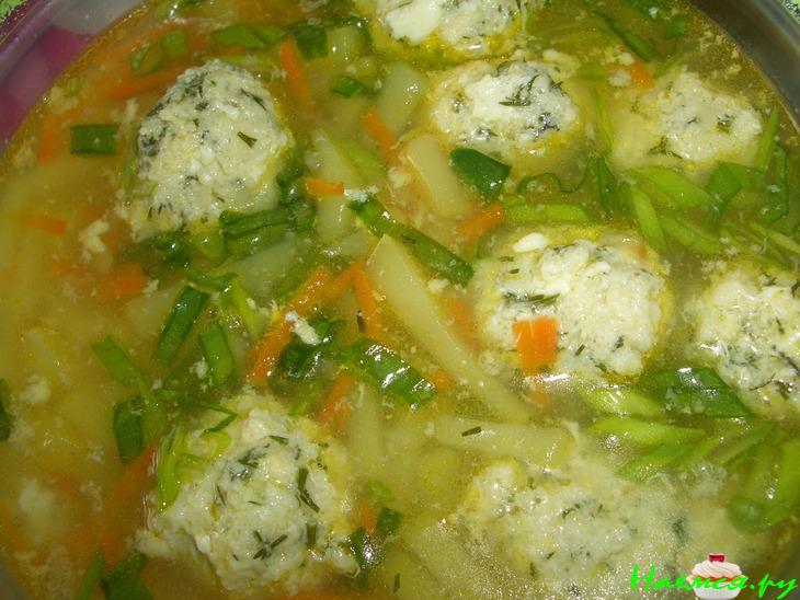 Суп с рыбными галками Суп с рыбными галками