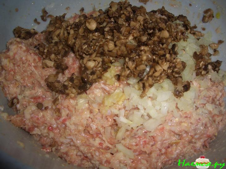 Котлеты с грибами куриные - 2