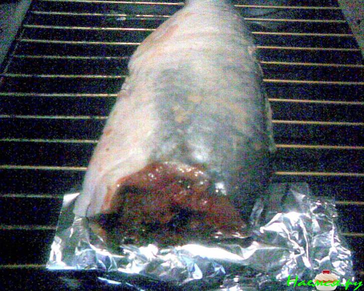 Пангасиус фаршированный, запеченный на гриле