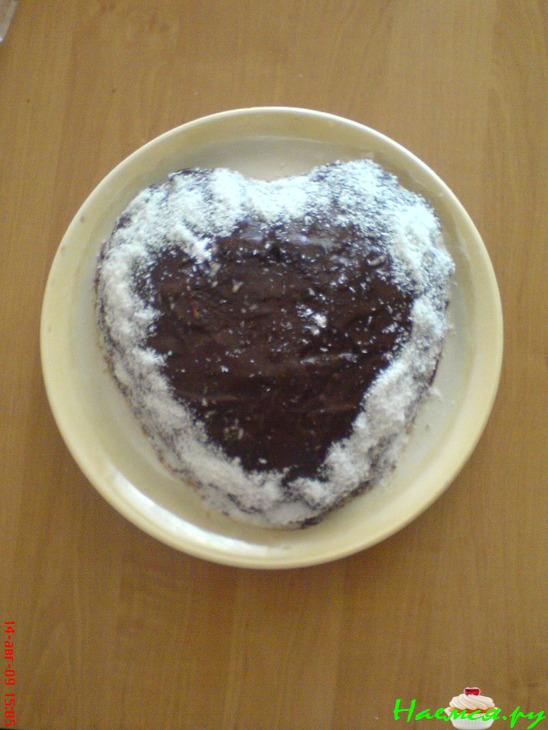 Торт "Сердце" с белковым кремом