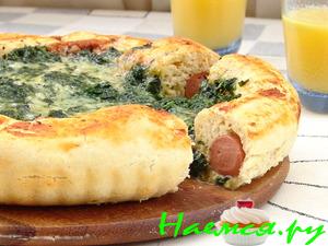 Пирог дрожжевой со шпинатом Пирог дрожжевой со шпинатом