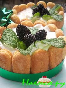 "Тирамису" с ежевикой и мятой