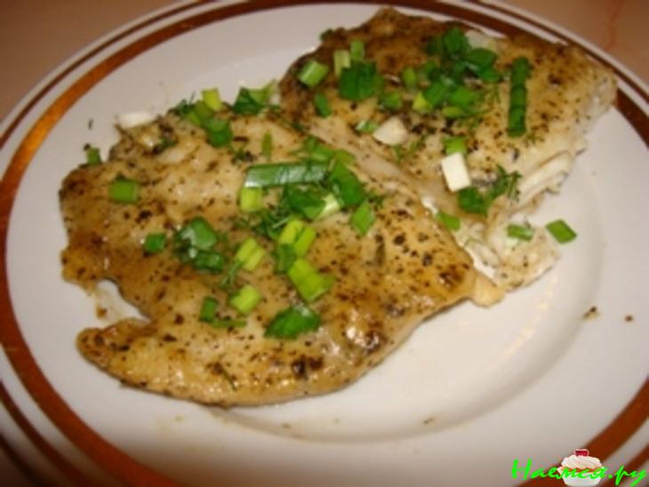 Филе белой рыбы в горчично-медовом маринаде