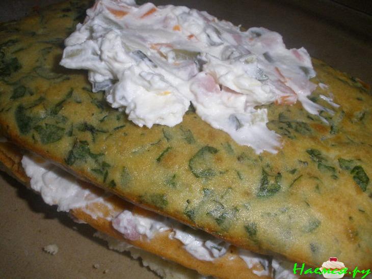 Закусочный трехслойный торт