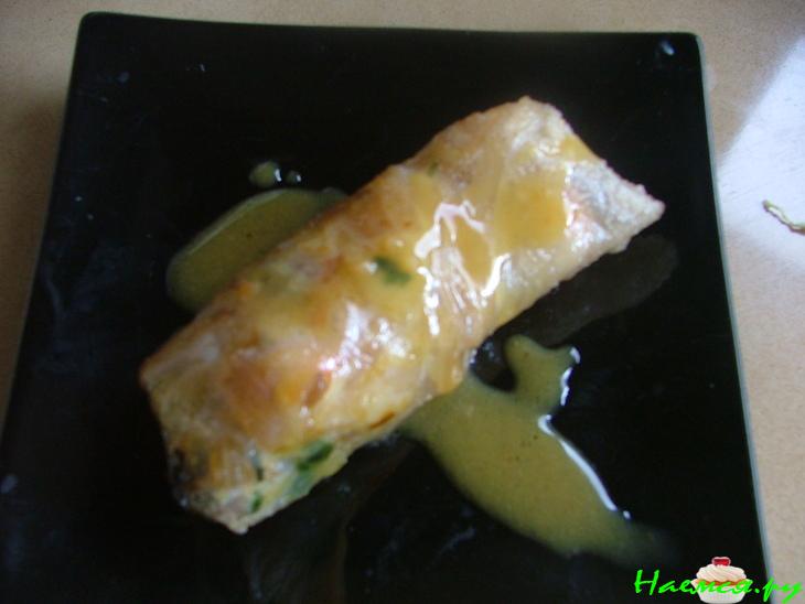 Спринг роллс с горчичным соусом