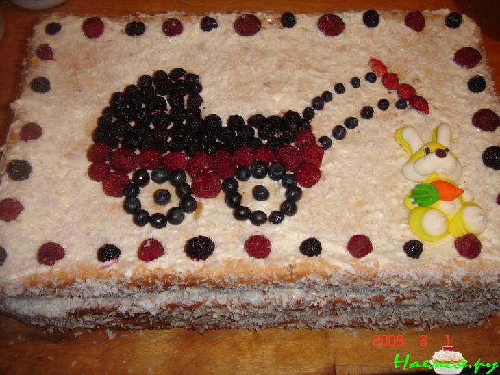 Тортик для Кристинки + мой вариант вкусного бисквита Тортик для Кристинки + мой вариант вкусного бисквита