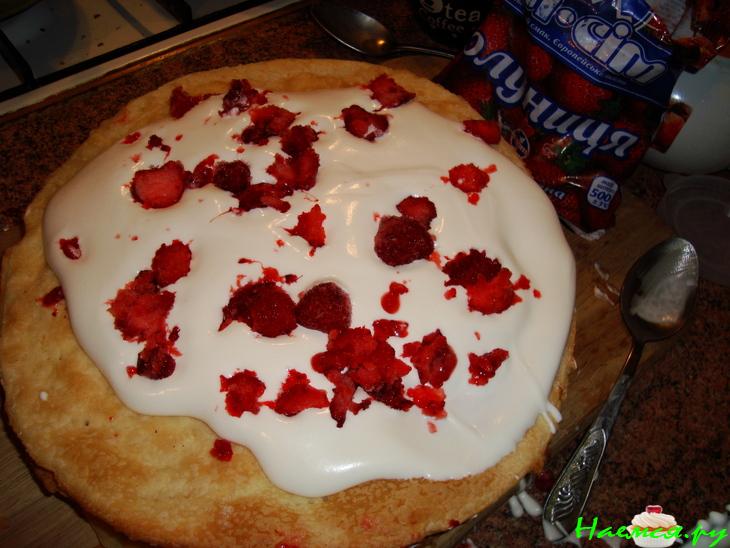 Слоеный торт 'Strawberries i want you'