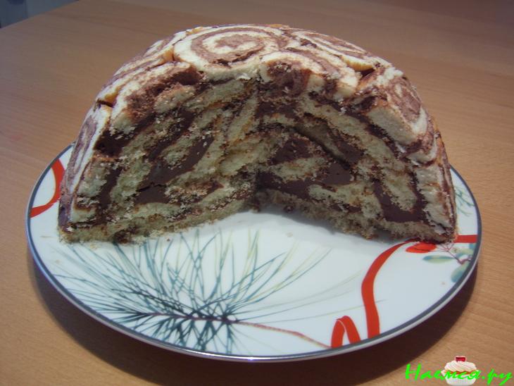 Масляно-шоколадный крем и торт из покупных коржей по-быстрому 