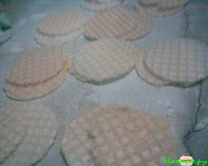 Жареная рыба в круглых вафельках