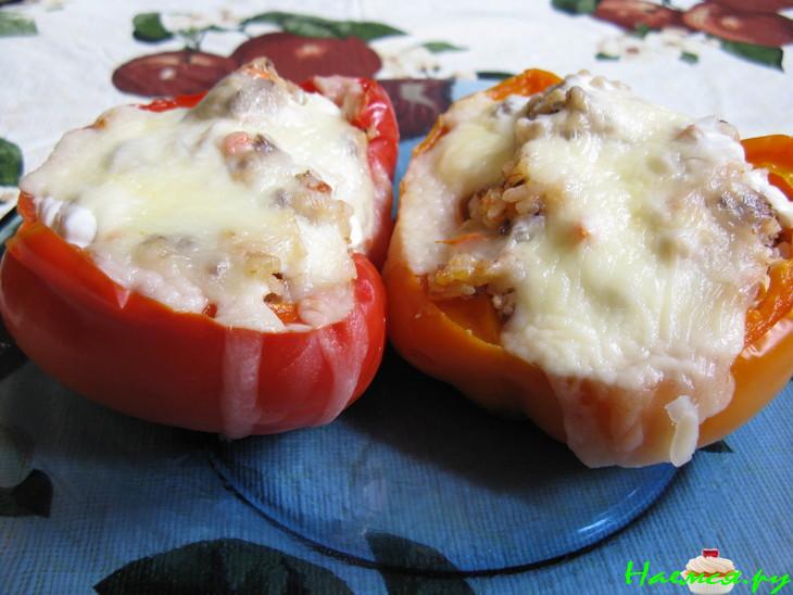 Перцы фаршированные запечёные