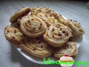 Спиральки из слоеного теста