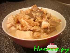 Каша овсяная с курицей и грибами Каша овсяная с курицей и грибами