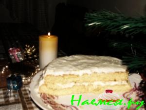 Торт лимонный с кремом
